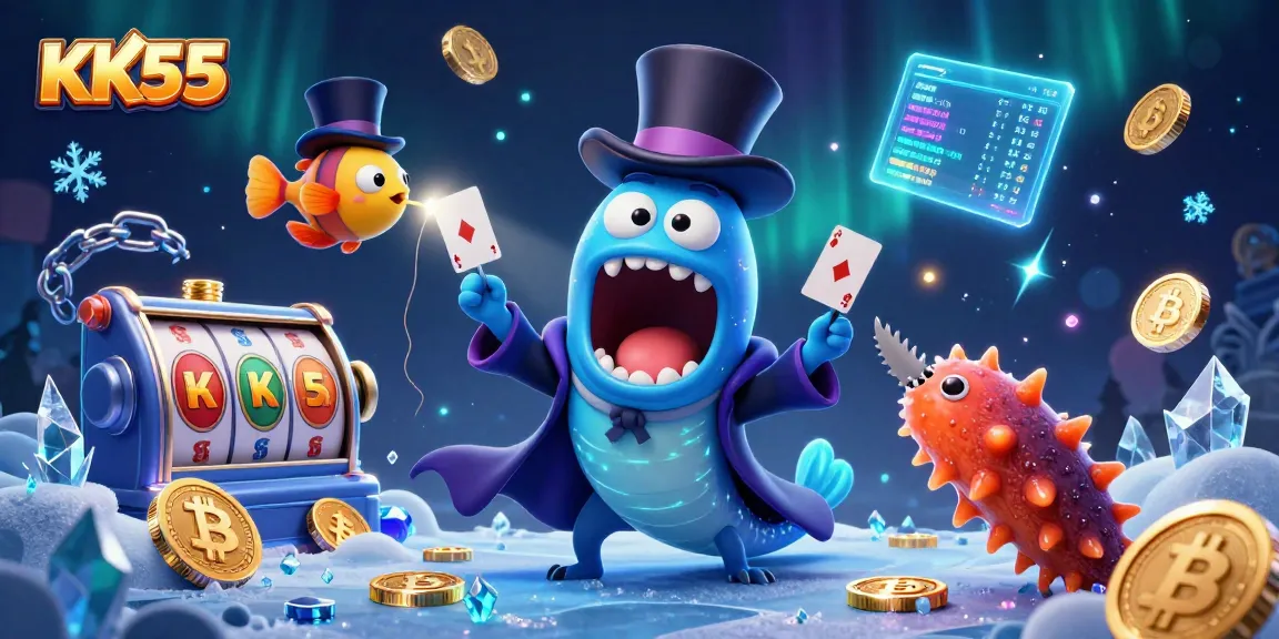 Experience exciting casino magic with KK55 in a vibrant underwater scene showcasing unique gambling elements.