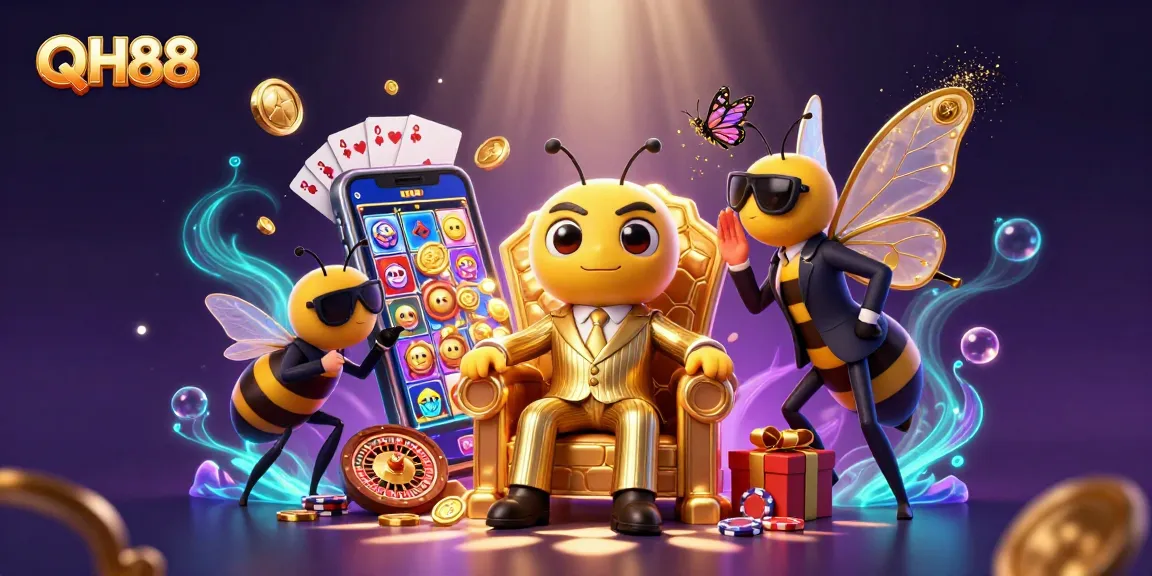 Experience QH88's animated casino adventure with lively characters and dynamic gaming elements.