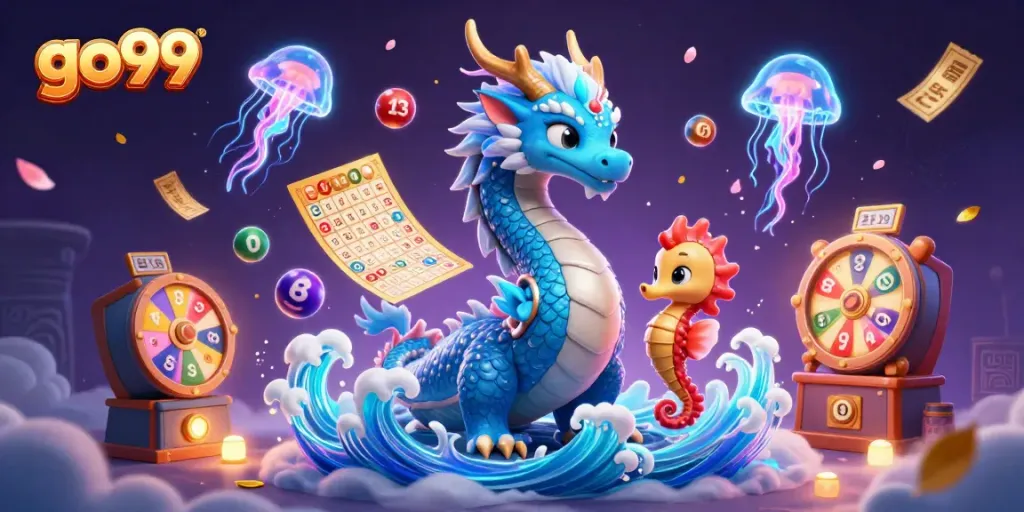 Experience exhilarating gaming with go99 as colorful balls and prizes surround fantastical sea creatures.