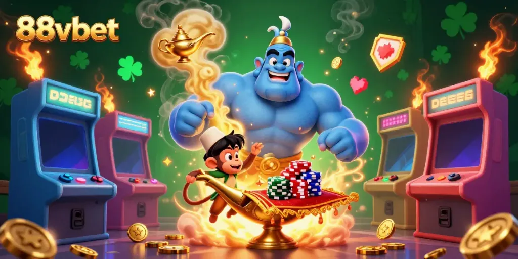 Win big at 88vbet with a colossal genie and magic elements enhancing the gambling experience