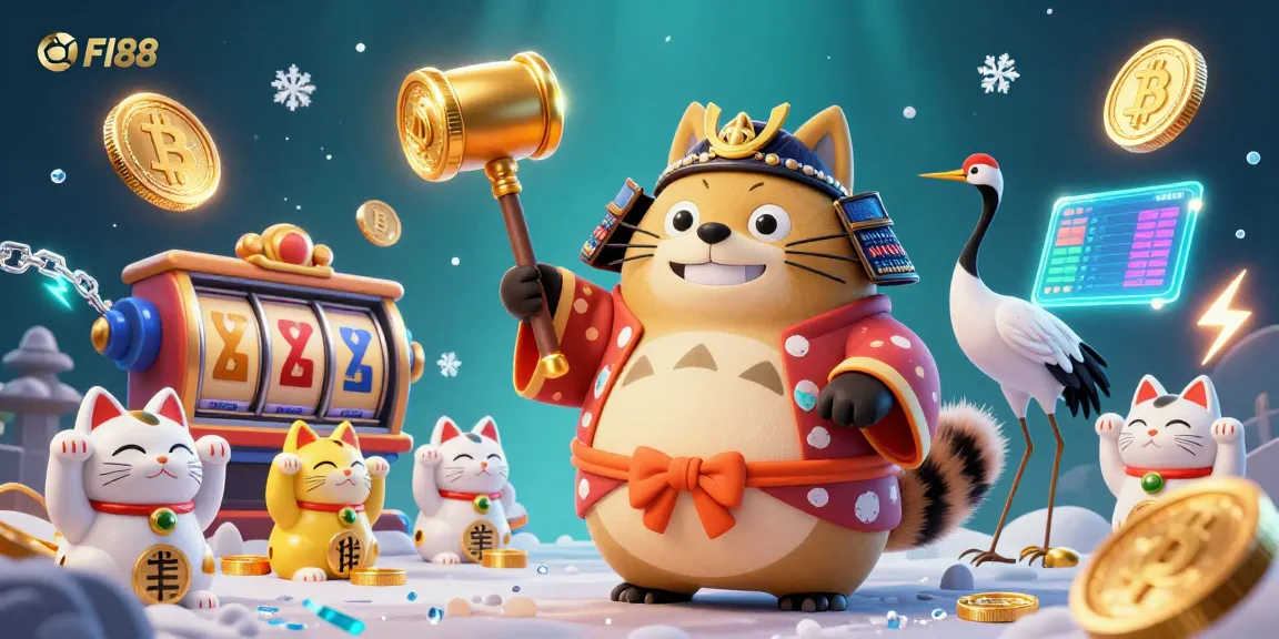 Engage with Fl88 and experience vibrant casino elements through cheerful tanuki and coins.