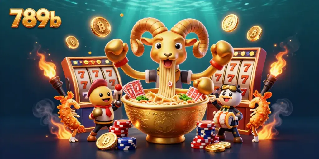 Engage with the thrilling slots scene featuring 789b characters amidst vibrant casino action.