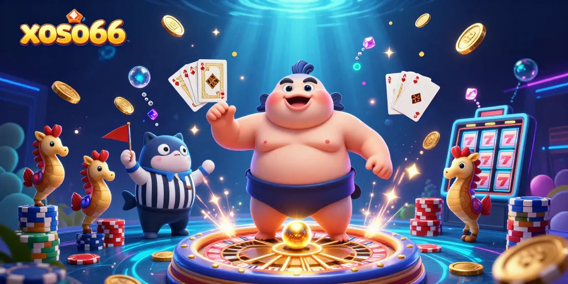 Experience the excitement of xoso66 with a vibrant underwater casino scene filled with action.