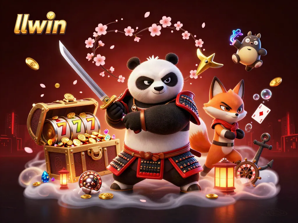 Engage in thrilling casino action with llwin’s vibrant characters and game elements.