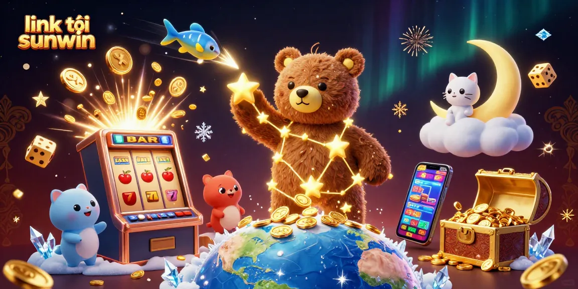 Experience thrilling gaming with Sunwin as coins rain from the constellation bear above.