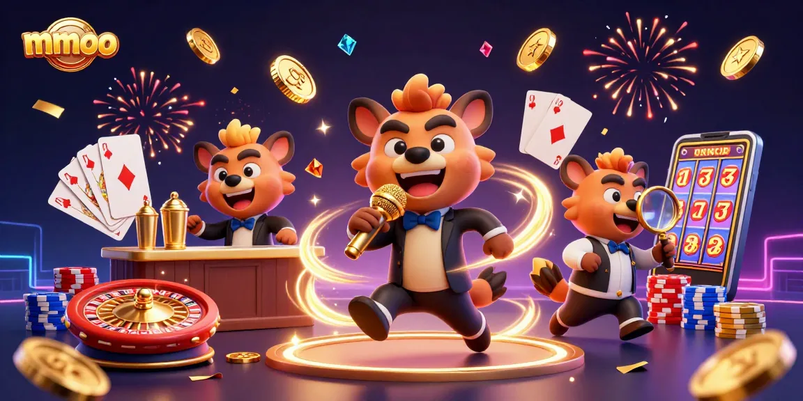 Experience the thrilling MMOO casino with hyenas laughing, drinks mixing, and IDs checked in this vibrant scene.