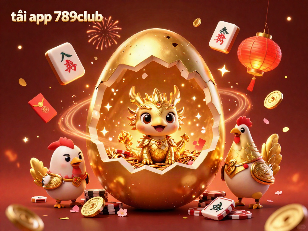Experience the excitement of tải app 789club with a golden dragon and poker chips in a vibrant casino scene.