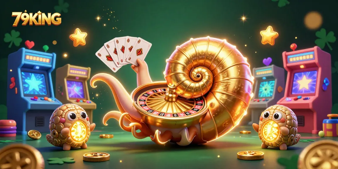Experience the excitement of 79KING with a thrilling casino scene featuring a giant nautilus roulette wheel!