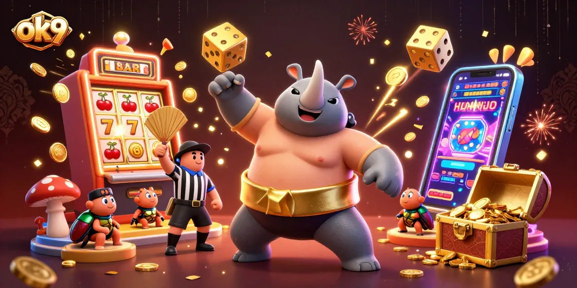 Experience the thrill of ok9 gaming as a powerful beetle champion delights in the jackpot explosion.