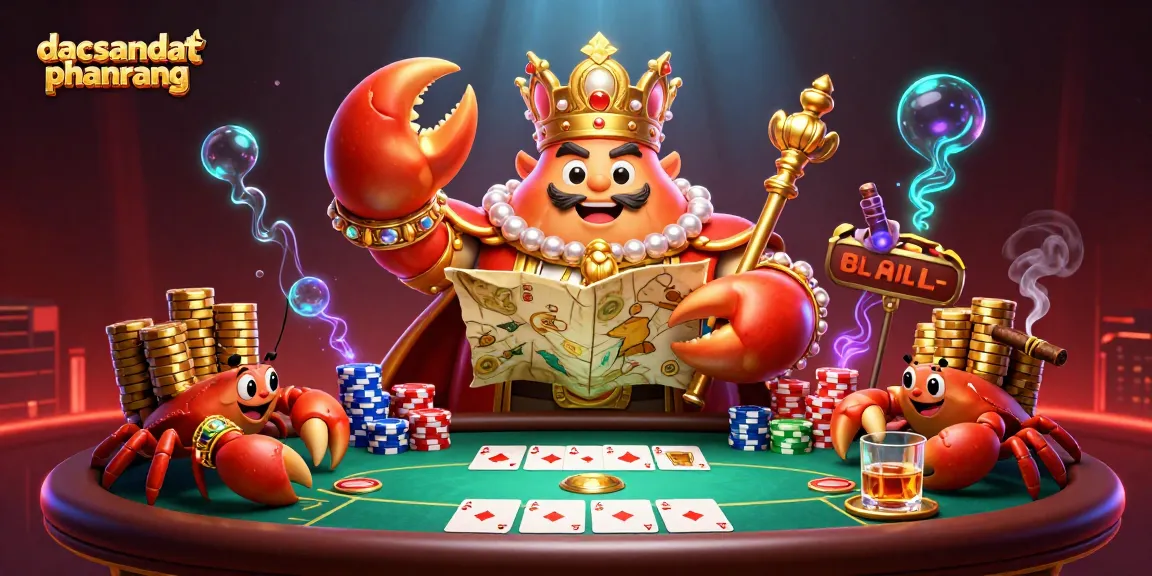 Experience dacsandatphanrang as a golden crab emperor rules over a vibrant poker scene.