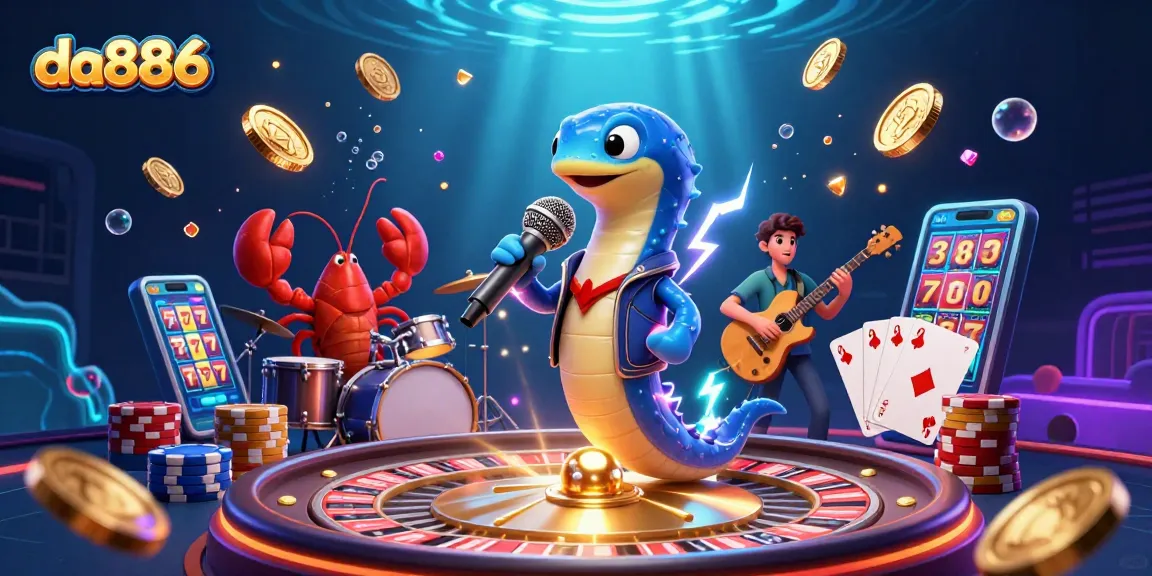 Engage with da886's thrilling underwater casino scene where a DJ eel ignites excitement.