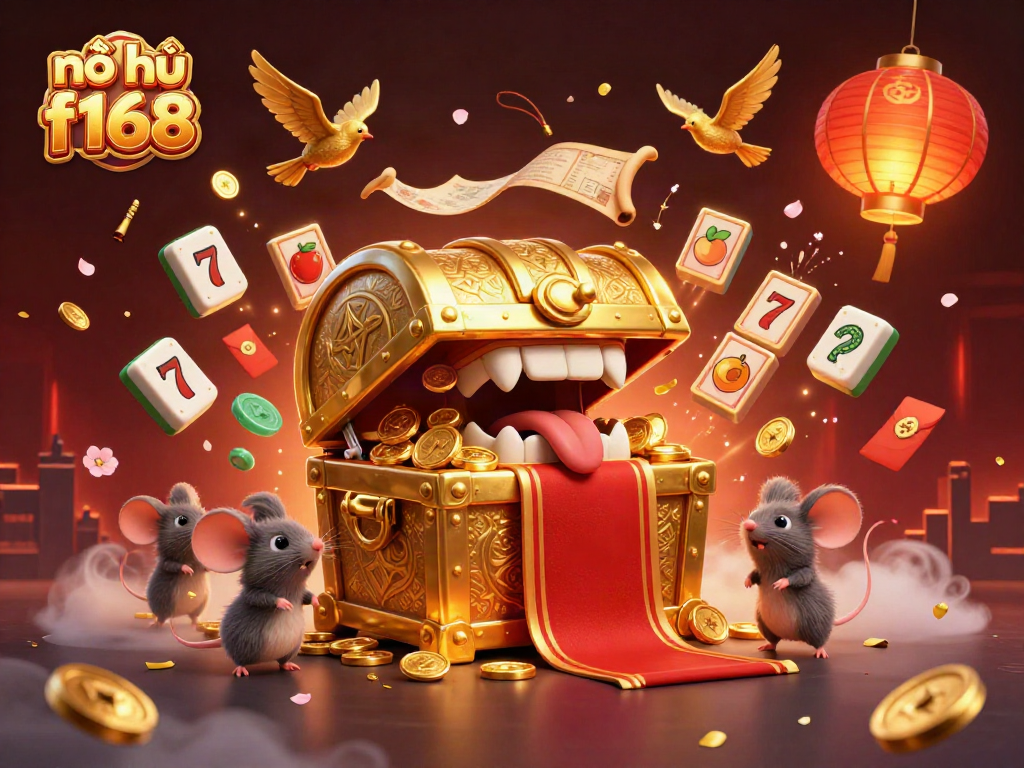 Engage in the thrilling nổ hũ f168 game with colorful slot elements and treasures luring in adventurers.