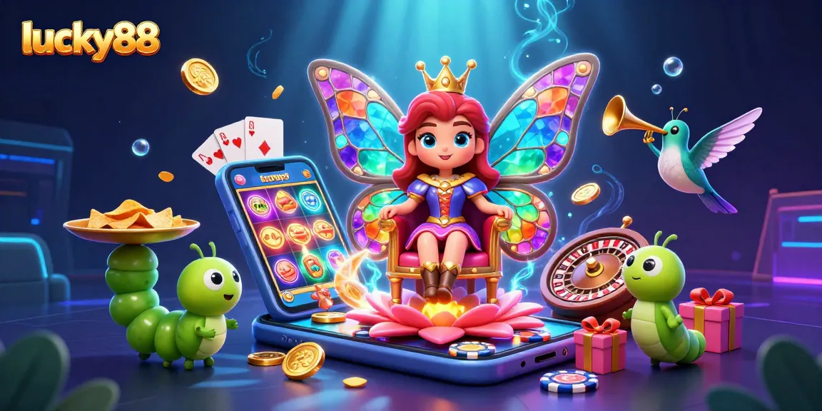 Experience thrilling gameplay with lucky88 in this vibrant underwater casino scene featuring a butterfly queen.