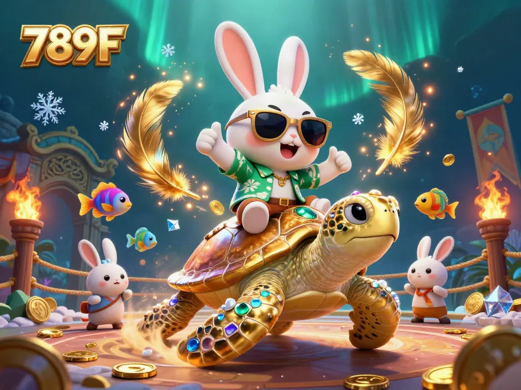 Engage in thrilling 789F gameplay with our 3D casino illustration featuring lucky characters and vibrant visuals.