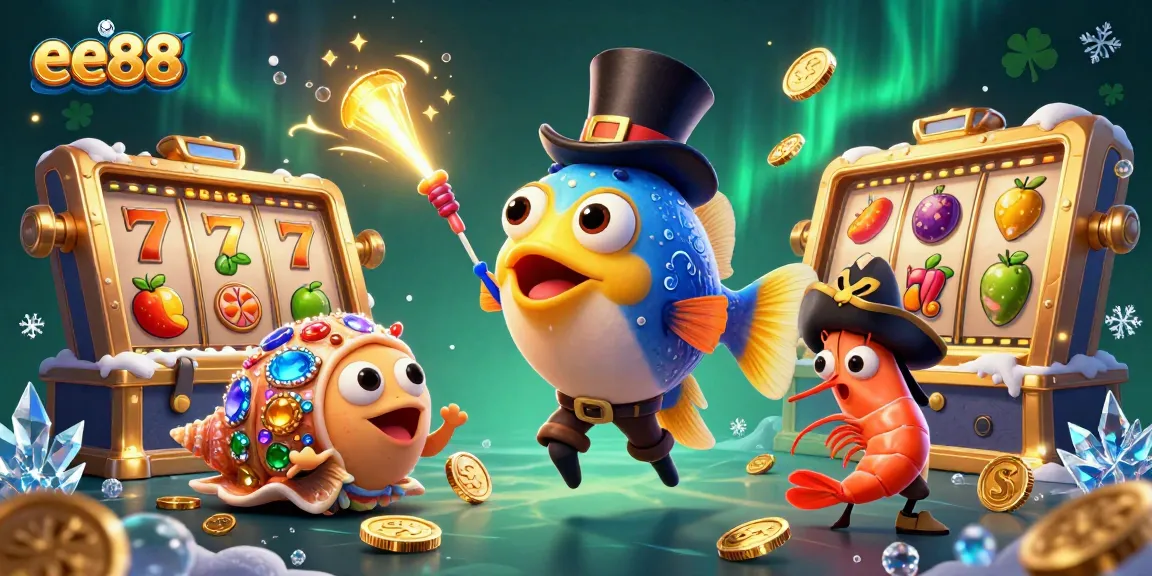 Engage with thrilling gaming experiences at ee88, featuring lively characters in a vibrant casino setting.