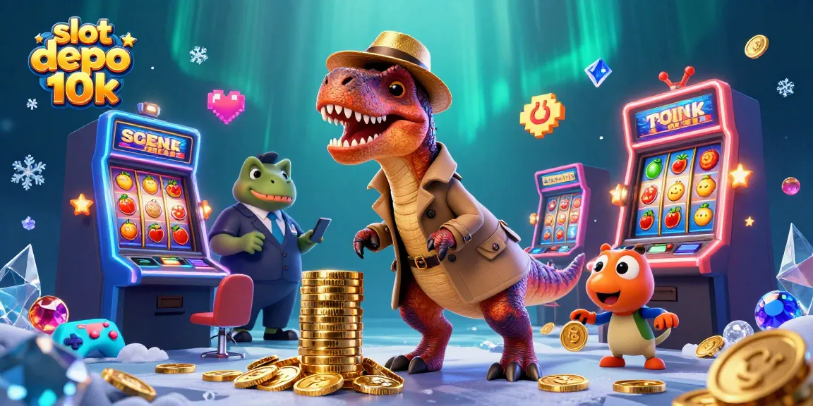 Experience the action at slot depo 10k with vibrant slot machines and playful characters.