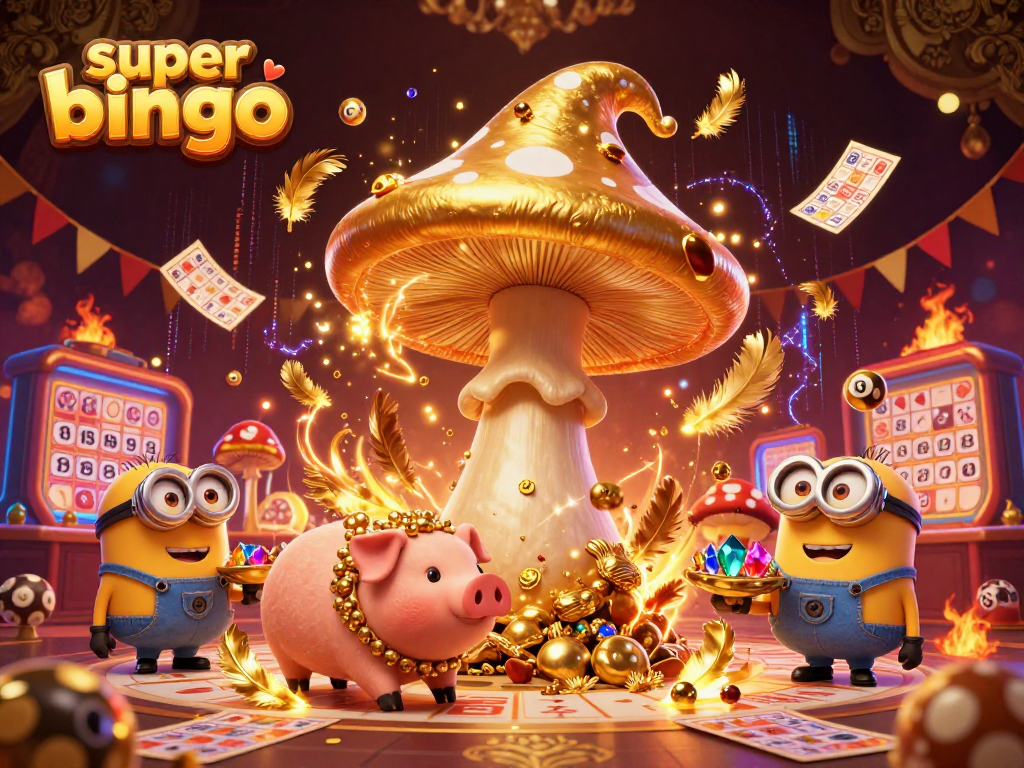 Join the excitement of super bingo, where players chase thrilling jackpots among vibrant bingo elements in a dazzling 3D scene.