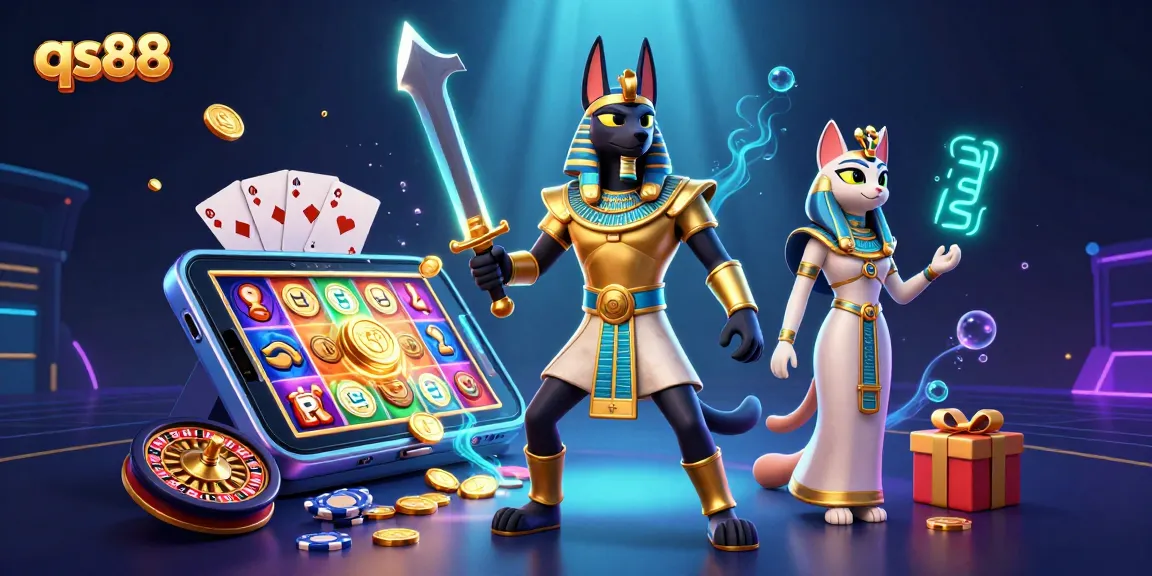 Experience thrilling action at qs88 with 3D games, ancient Egyptian themes, and vibrant visual elements.