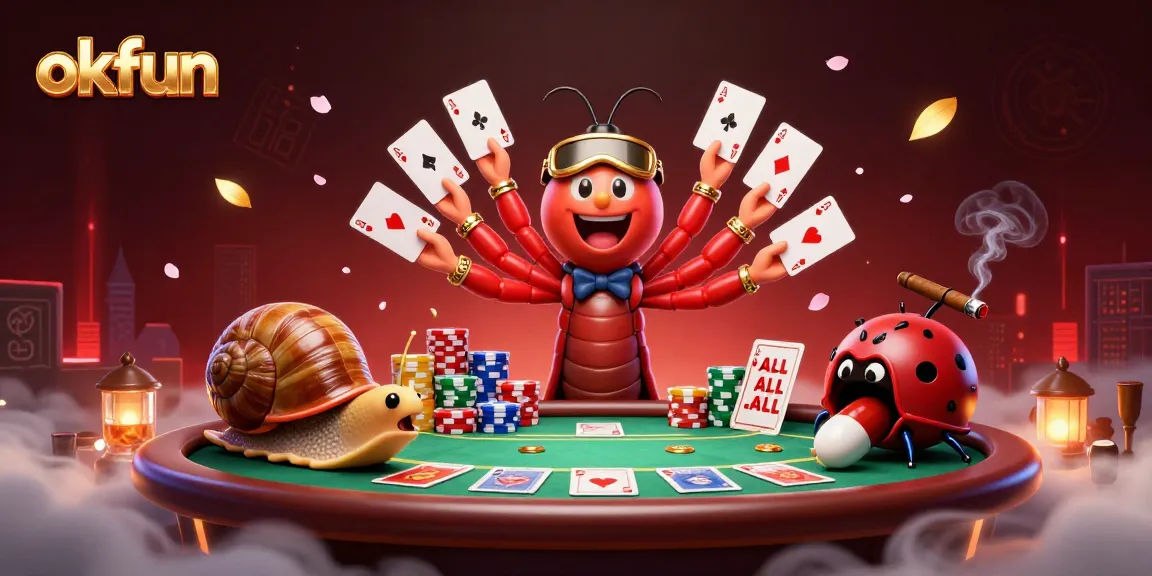 Engage in thrilling gameplay at okfun with dealers and high-rollers in a vibrant 3D casino.