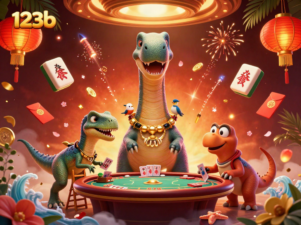 Engage with 123b's thrilling 3D casino scene showcasing dynamic card dealing and vibrant game elements.