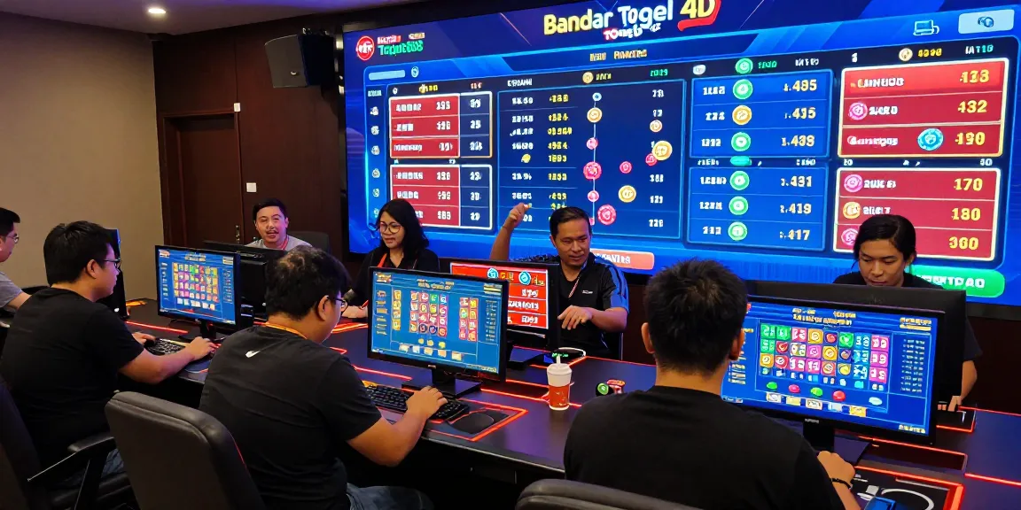 Players engaged in a vibrant online lottery experience with Bandar Togel 4D Resmi Togel88, analyzing strategies and real-time data.